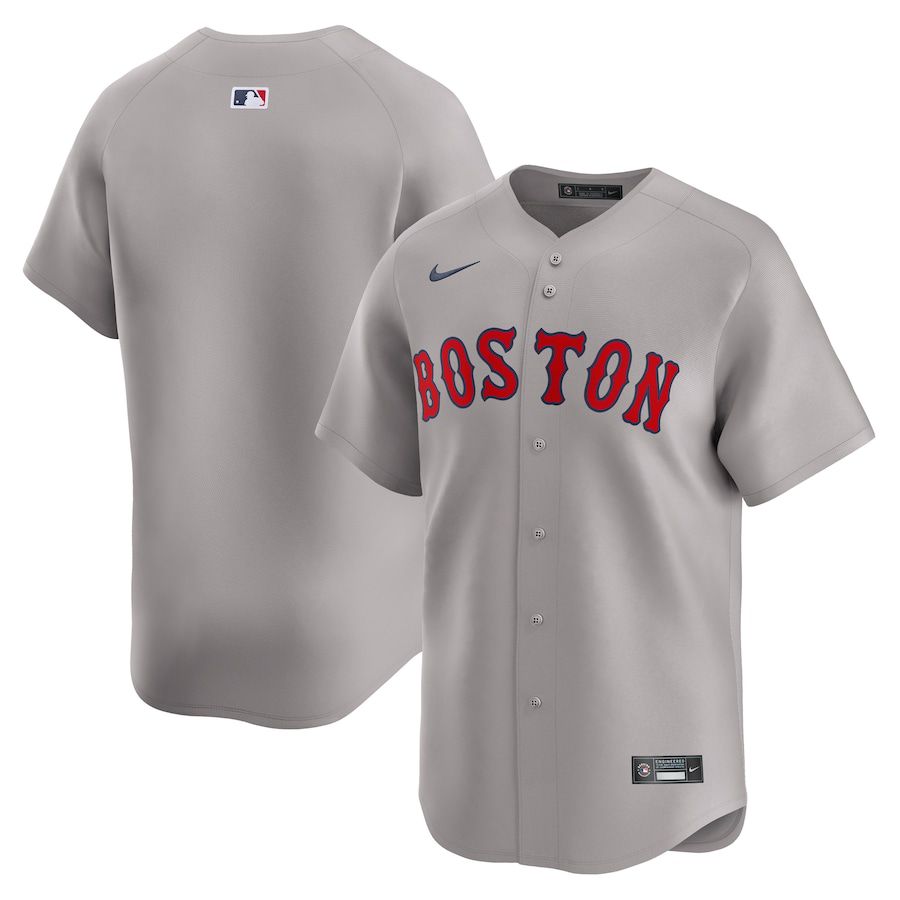 Men Boston Red Sox Blank Nike Gray Away Limited MLB Jersey